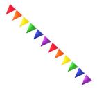 Gaysentials Rainbow Solid Pennants Decoration 12 feet Sex Toy Product