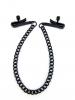 M2M Nipple Clamps Alligator Ends With Chain Black Sex Toy Product Image 1