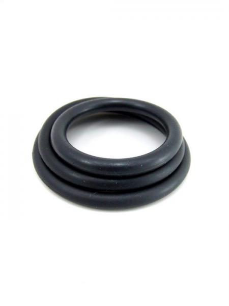 M2M Cock Ring Nitrile 3 Piece Set Black Sex Toy Product