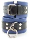 M2M Restraints Ankle Soft Leather Black Blue Cuffs Sex Toy Product