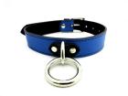M2M Collar Leather D-Ring Blue O/S Sex Toy Product