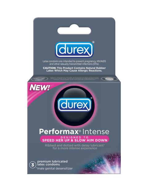 Durex Latex Condoms Performax Intense 3 pack Sex Toy Product