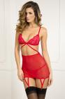 Strappy Seductive Garter Chemise Red M/L Sex Toy Product