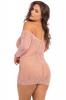 Demure Long Sleeve Mini Dress Rose 1x2x Sex Toy Product Image 2