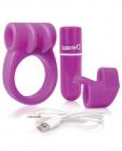 Screaming O Charged Combo Kit #1 C Ring & Finger Sleeve Purple Sex Toy Product