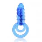 Double O 8 Speed Vibrating Cock Ring Blue Sex Toy Product