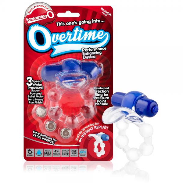 Overtime Vibrating Ring Blue Sex Toy Product