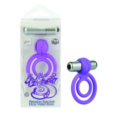 LAmour Silicone Dual Vibro Ring Purple