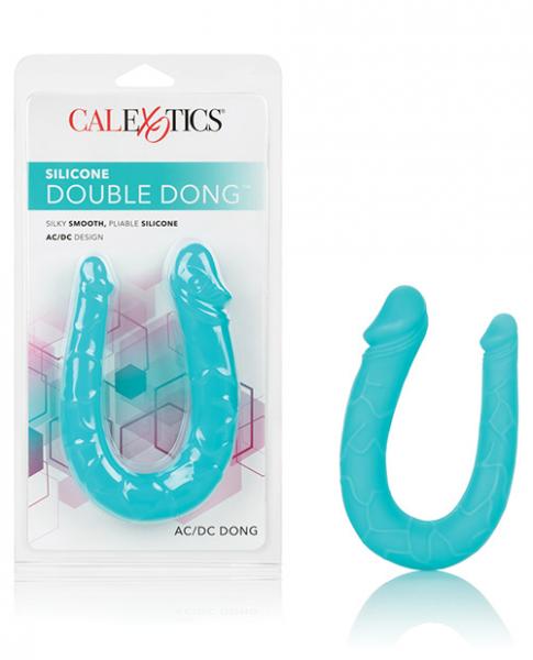 Silicone Double Dong AC/DC Dong Teal Blue Sex Toy Product