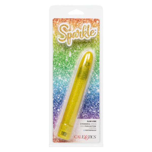 Sparkle Slim Vibe Yellow Sex Toy Product
