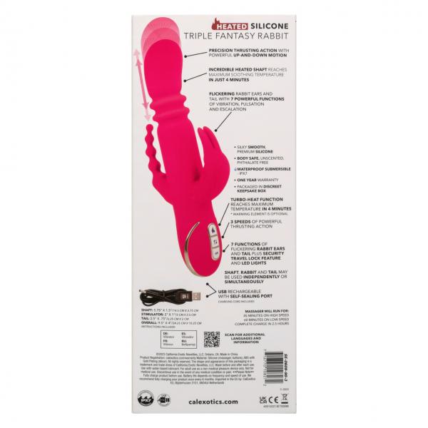 Jack Rabbit Signature Heated Triple Fantasy Rabbit Sex Toy Product