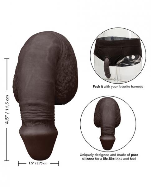 Packer Gear 5in Silicone Penis Black Sex Toy Product