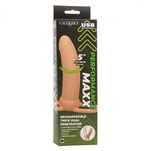 Performance Maxx Thick Dual Penetrator Ivory Sex Toy Product
