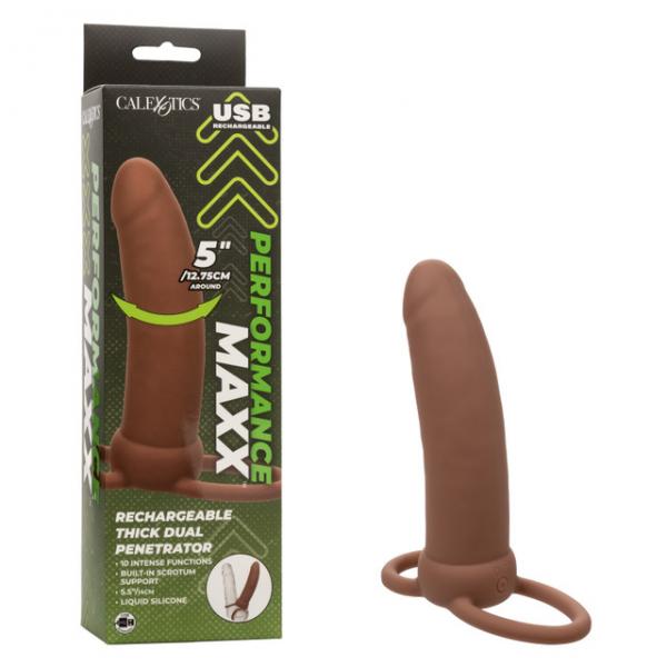 Performance Maxx Thick Dual Penetrator Brown Sex Toy Product