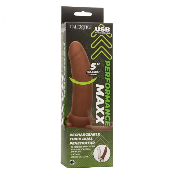 Performance Maxx Thick Dual Penetrator Brown Sex Toy Product