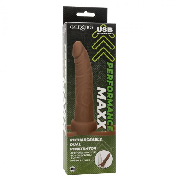 Performance Maxx Rechargeable Dual Penetrator Brown Sex Toy Product