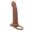 Performance Maxx Ribbed Dual Penetrator Brown Sex Toy Product Image 4