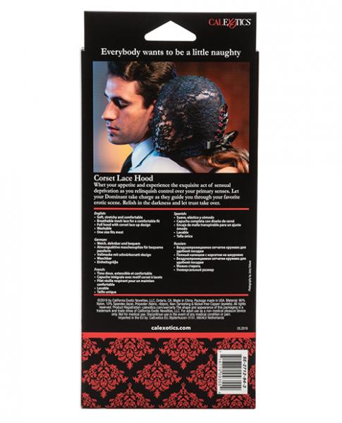 Scandal Corset Lace Hood Black O/S Sex Toy Product