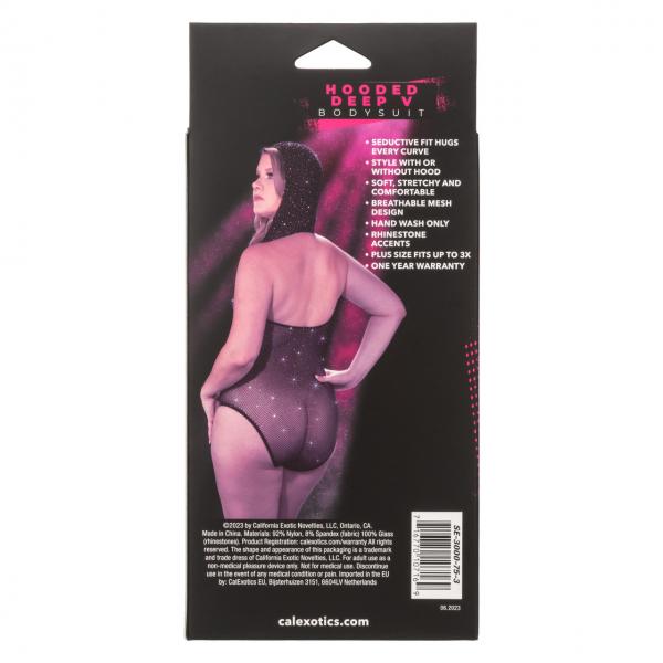 Radiance Plus Size Hooded Deep V Body Suit Sex Toy Product