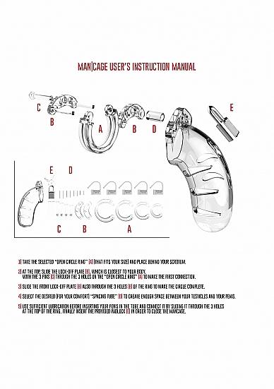 Mancage Model 06 Chastity 5.5 inches Cock Cage Transparent Sex Toy Product