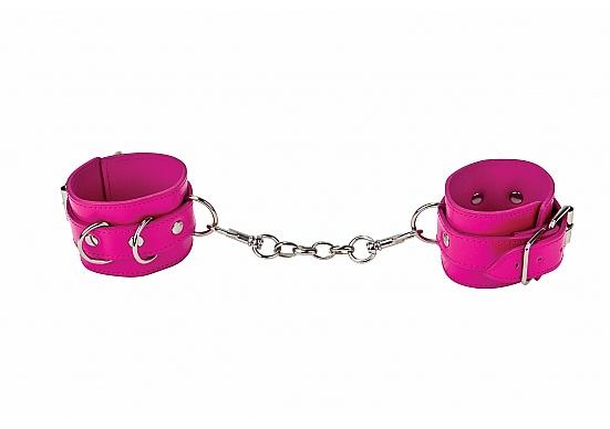 Leather Cuffs Pink Sex Toy Product