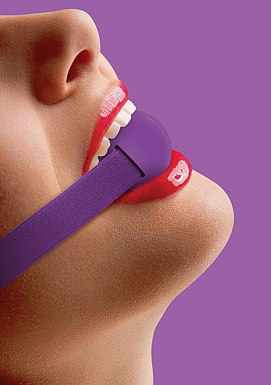 Elastic Ball Gag Purple Sex Toy Product