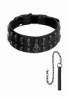 Ouch! Skulls & Bones Neck Chain With Skulls And Leash Black Sex Toy Product