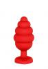 Regular Ribbed Diamond Heart Plug Red Sex Toy Product Image 4