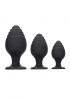 Rippled Butt Plug Set Black Sex Toy Product Image 1