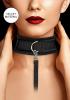 Velvet & Velcro Collar & Leash Adjustable Black Sex Toy Product Image 1