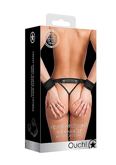 Ouch! Sturdy Handcuffs W/ Handle Black Sex Toy Product