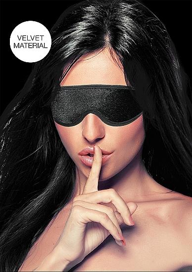 Velvet & Velcro Eye Mask Adjustable Black Sex Toy Product