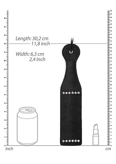 Diamond Studded Paddle Black Sex Toy Product