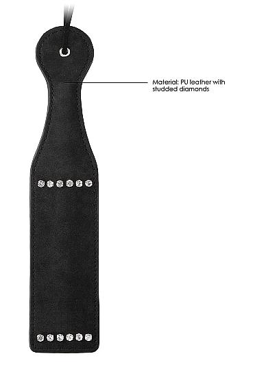Diamond Studded Paddle Black Sex Toy Product