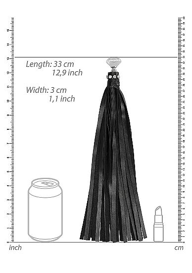 Diamond Studded Whip Black Sex Toy Product