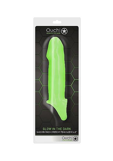 Glow Smooth Thick Stretchy Penis Sleeve Glow In The Dark Sex Toy Product