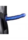 Ouch! Twisted Hollow Strap-on 8in Metallic Blue Sex Toy Product