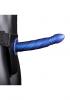 Ouch! Twisted Hollow Strap-on 8in Metallic Blue Sex Toy Product Image 1