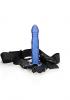 Ouch! Twisted Hollow Strap-on 8in Metallic Blue Sex Toy Product Image 4
