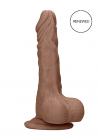 Realrock 7in Dong Tan W/ Testicles Sex Toy Product