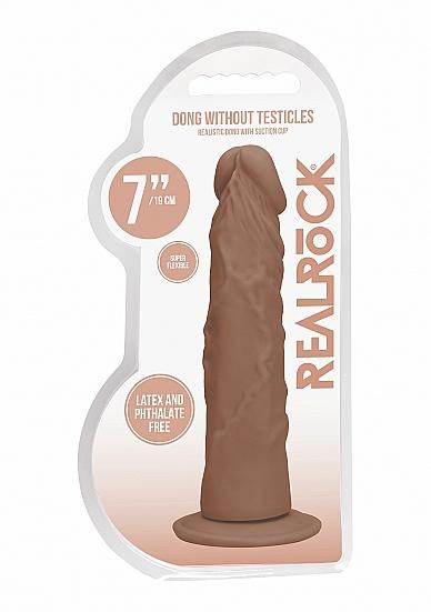 Realrock 7in Dong Tan W/o Testicles Sex Toy Product