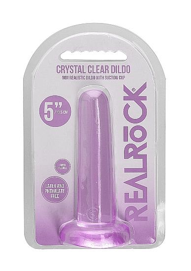 Realrock Non Realistic Dildo W Suction Cup 5.3in Purple Sex Toy Product