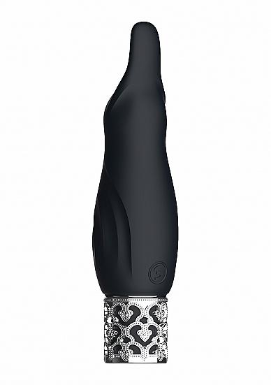 Royal Gems Sparkle Black Rechargeable Silicone Bullet Sex Toy Product