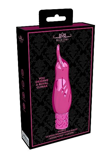 Royal Gems Sparkle Pink Rechargeable Silicone Bullet Sex Toy Product