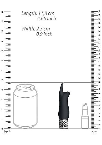 Royal Gems Elegance Black Rechargeable Silicone Bullet Sex Toy Product