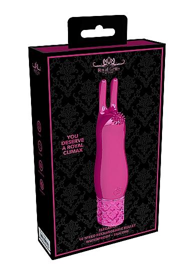 Royal Gems Elegance Pink Rechargeable Silicone Bullet Sex Toy Product