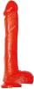 Cock W/Balls 9in Red W/Suction Cup