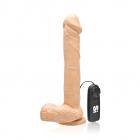 9 inches Cock Balls with Vibrating Egg Vanilla Beige Sex Toy Product
