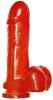 Thick Cock W/Balls 8in Red W/Suction Cup