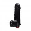 Thick Cock with Balls & Vibe Black 9 inches Sex Toy Product Image 1